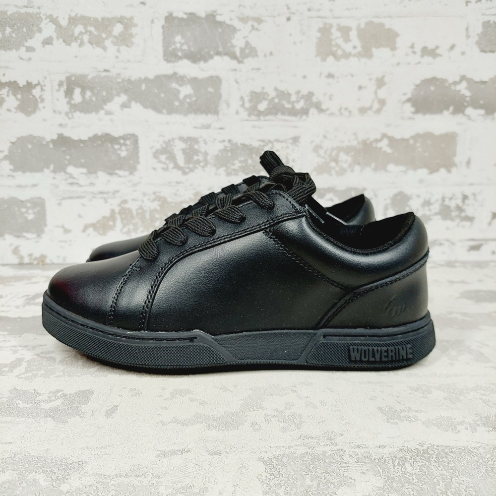 NEW Wolverine Urban Eatery LX Black Leather Sneakers Casual Work E593
